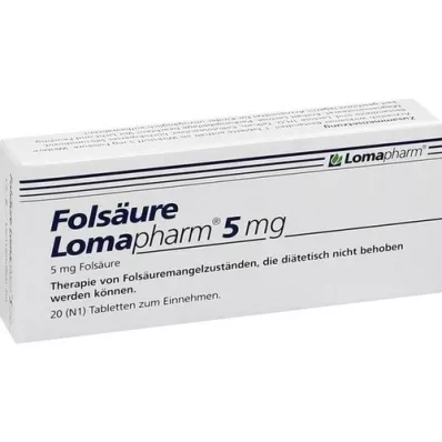 FOLSÄURE LOMAPHARM comprimidos de 5 mg, 20 unidades