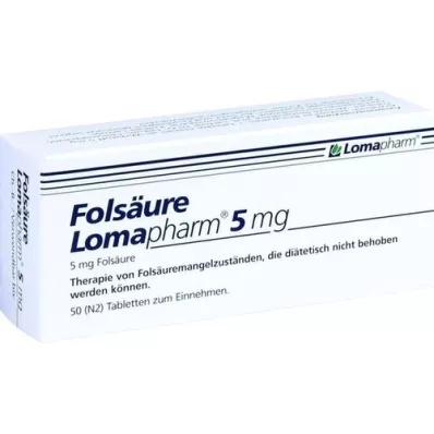 FOLSÄURE LOMAPHARM comprimidos de 5 mg, 50 unidades