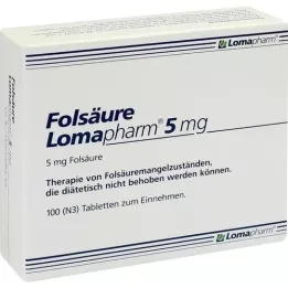 FOLSÄURE LOMAPHARM comprimidos de 5 mg, 100 unidades