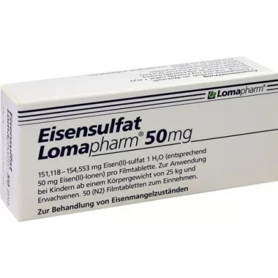 EISENSULFAT Lomapharm 50 mg comprimidos revestidos por película, 50 unidades EISENSULFAT Lomapharm 50 mg comprimidos revestidos por película, 50 unidades