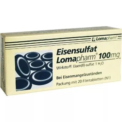 EISENSULFAT Lomapharm 100 mg comprimidos revestidos por película, 20 unidades EISENSULFAT Lomapharm 100 mg comprimidos revestidos por película, 20 unidades
