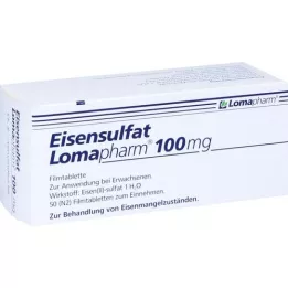 EISENSULFAT Lomapharm 100 mg comprimidos revestidos por película, 50 unidades