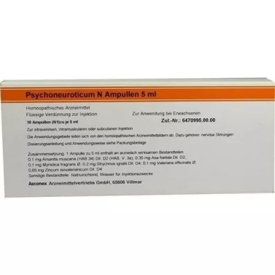 PSYCHONEUROTICUM Ampolas N, 10X5 ml PSYCHONEUROTICUM Ampolas N, 10X5 ml