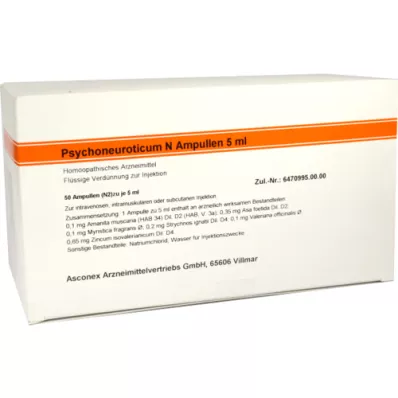 PSYCHONEUROTICUM Ampolas N, 50X5 ml PSYCHONEUROTICUM Ampolas N, 50X5 ml