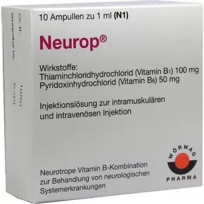 NEUROP Solução para ampolas injetáveis, 10X1 ml NEUROP Solução para ampolas injetáveis, 10X1 ml