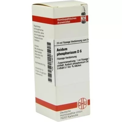 ACIDUM PHOSPHORICUM Diluição D 6, 20 ml ACIDUM PHOSPHORICUM Diluição D 6, 20 ml
