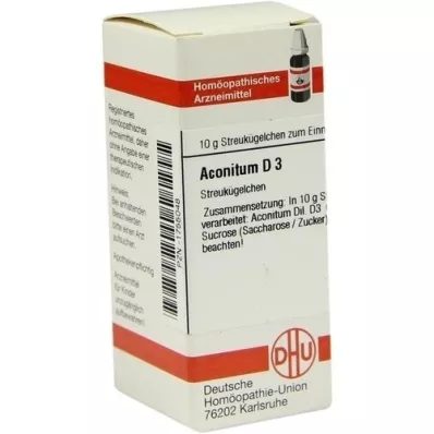 ACONITUM D 3 glóbulos, 10 g