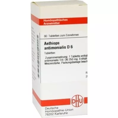 AETHIOPS ANTIMONIALIS D 6 comprimidos, 80 unidades
