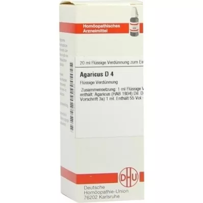 AGARICUS Diluição D4, 20 ml AGARICUS Diluição D4, 20 ml