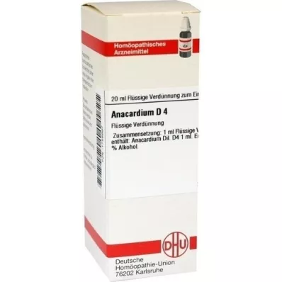 ANACARDIUM Diluição D4, 20 ml ANACARDIUM Diluição D4, 20 ml