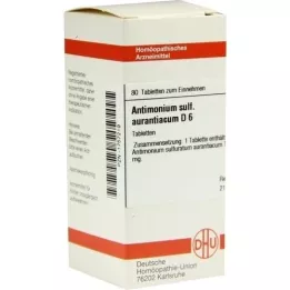 ANTIMONIUM SULFURATUM aurantiacum D 6 comprimidos, 80 unidades