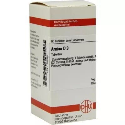 ARNICA D 3 comprimidos, 80 unidades ARNICA D 3 comprimidos, 80 unidades