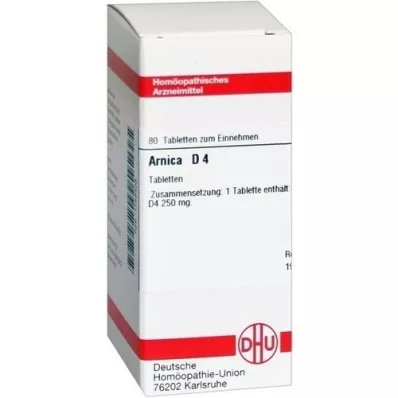 ARNICA D 4 comprimidos, 80 unidades ARNICA D 4 comprimidos, 80 unidades