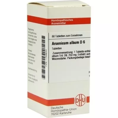 ARSENICUM ALBUM D 6 comprimidos, 80 unidades