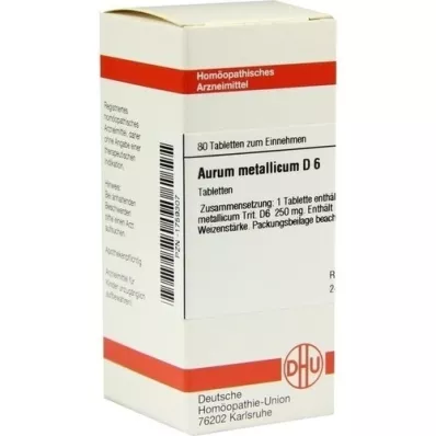 AURUM METALLICUM D 6 comprimidos, 80 unidades AURUM METALLICUM D 6 comprimidos, 80 unidades