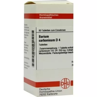 BARIUM CARBONICUM D 4 comprimidos, 80 unidades