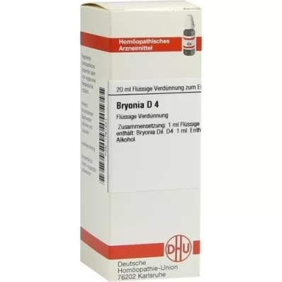 BRYONIA Diluição D4, 20 ml BRYONIA Diluição D4, 20 ml