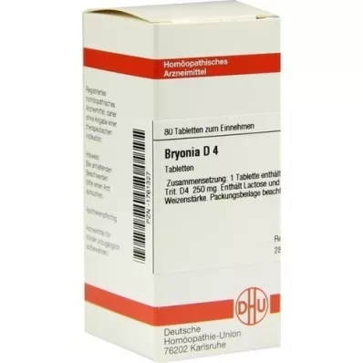 BRYONIA D 4 comprimidos, 80 unidades