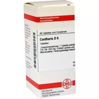 CANTHARIS D 6 comprimidos, 80 unidades