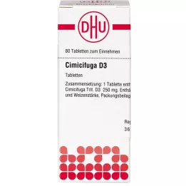 CIMICIFUGA D 3 comprimidos, 80 unidades