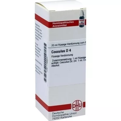 COCCULUS Diluição D4, 20 ml COCCULUS Diluição D4, 20 ml
