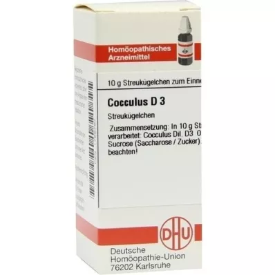 COCCULUS D 3 glóbulos, 10 g COCCULUS D 3 glóbulos, 10 g