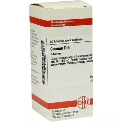 CONIUM D 6 comprimidos, 80 unidades