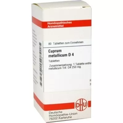 CUPRUM METALLICUM D 4 comprimidos, 80 unidades CUPRUM METALLICUM D 4 comprimidos, 80 unidades