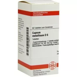 CUPRUM METALLICUM D 6 comprimidos, 80 unidades