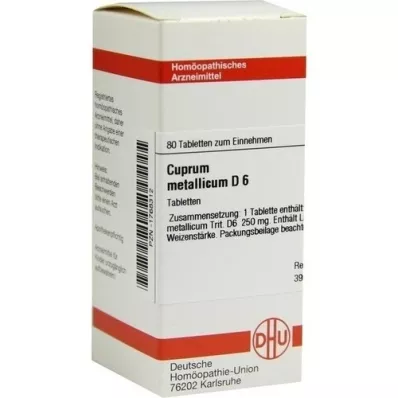 CUPRUM METALLICUM D 6 comprimidos, 80 unidades CUPRUM METALLICUM D 6 comprimidos, 80 unidades