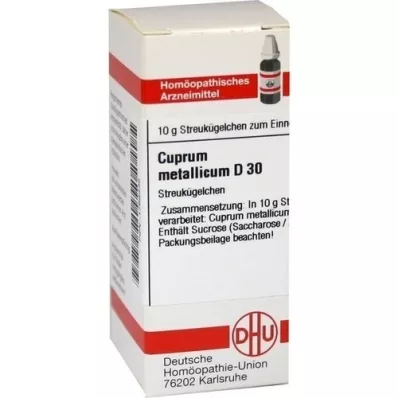 CUPRUM METALLICUM D 30 glóbulos, 10 g CUPRUM METALLICUM D 30 glóbulos, 10 g