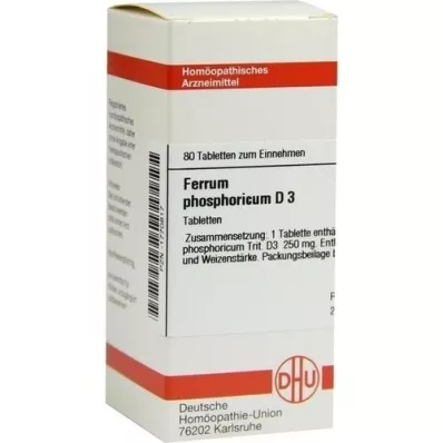 FERRUM PHOSPHORICUM D 3 comprimidos, 80 unidades FERRUM PHOSPHORICUM D 3 comprimidos, 80 unidades