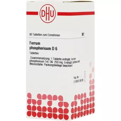 FERRUM PHOSPHORICUM D 6 comprimidos, 80 unidades