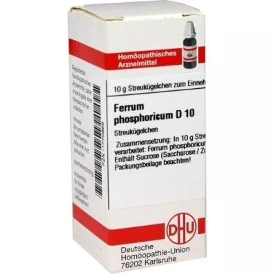 FERRUM PHOSPHORICUM D 10 glóbulos, 10 g