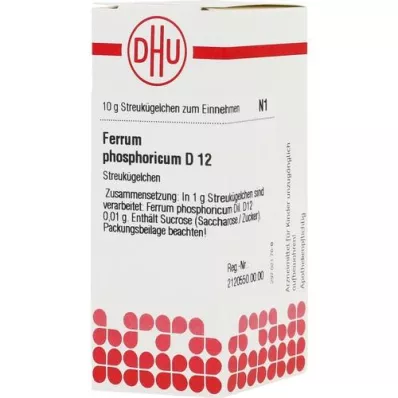 FERRUM PHOSPHORICUM D 12 glóbulos, 10 g FERRUM PHOSPHORICUM D 12 glóbulos, 10 g