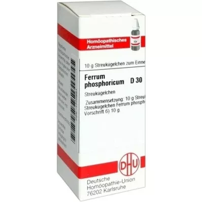 FERRUM PHOSPHORICUM D 30 glóbulos, 10 g FERRUM PHOSPHORICUM D 30 glóbulos, 10 g