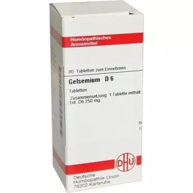 GELSEMIUM D 6 comprimidos, 80 unidades