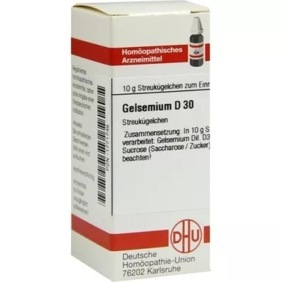 GELSEMIUM D 30 glóbulos, 10 g