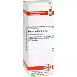 HEPAR SULFURIS Diluição D 12, 20 ml