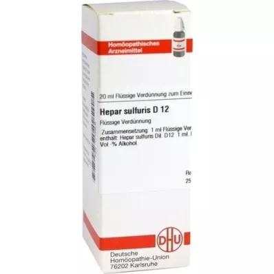 HEPAR SULFURIS Diluição D 12, 20 ml HEPAR SULFURIS Diluição D 12, 20 ml