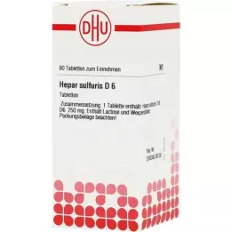 HEPAR SULFURIS D 6 comprimidos, 80 unidades
