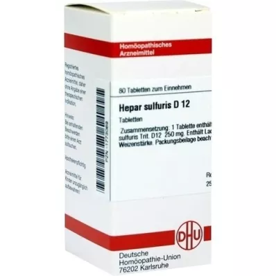 HEPAR SULFURIS D 12 comprimidos, 80 unidades HEPAR SULFURIS D 12 comprimidos, 80 unidades