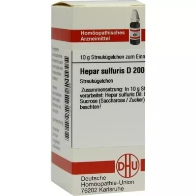 HEPAR SULFURIS D 200 glóbulos, 10 g HEPAR SULFURIS D 200 glóbulos, 10 g