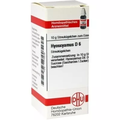 HYOSCYAMUS D 6 glóbulos, 10 g HYOSCYAMUS D 6 glóbulos, 10 g