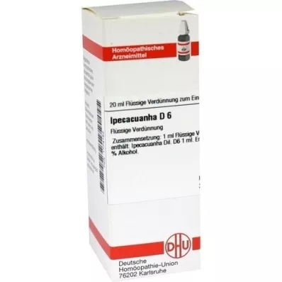 IPECACUANHA Diluição D 6, 20 ml