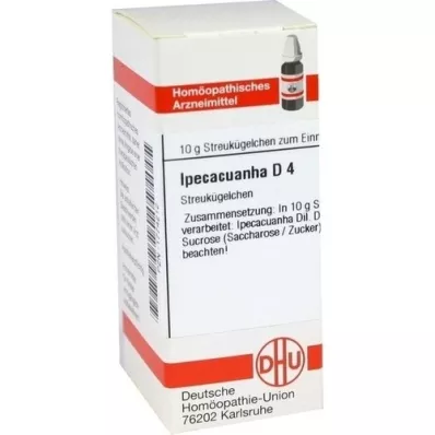 IPECACUANHA D 4 glóbulos, 10 g IPECACUANHA D 4 glóbulos, 10 g