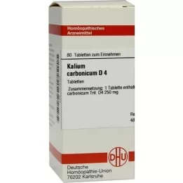 KALIUM CARBONICUM D 4 comprimidos, 80 unidades
