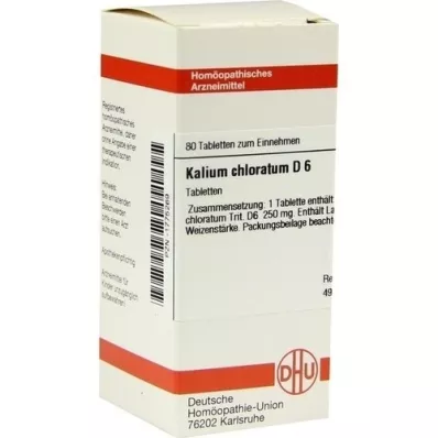 KALIUM CHLORATUM D 6 comprimidos, 80 unidades