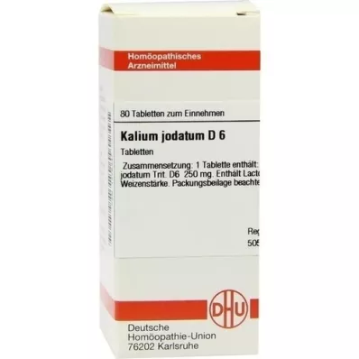 KALIUM JODATUM D 6 comprimidos, 80 unidades KALIUM JODATUM D 6 comprimidos, 80 unidades