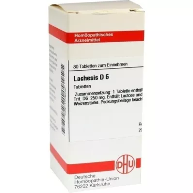 LACHESIS D 6 comprimidos, 80 unidades